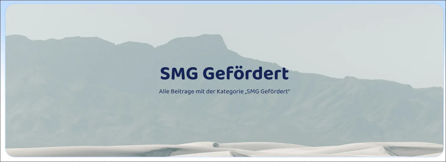 Header auf der Seite der SMG Gefördert kategorie